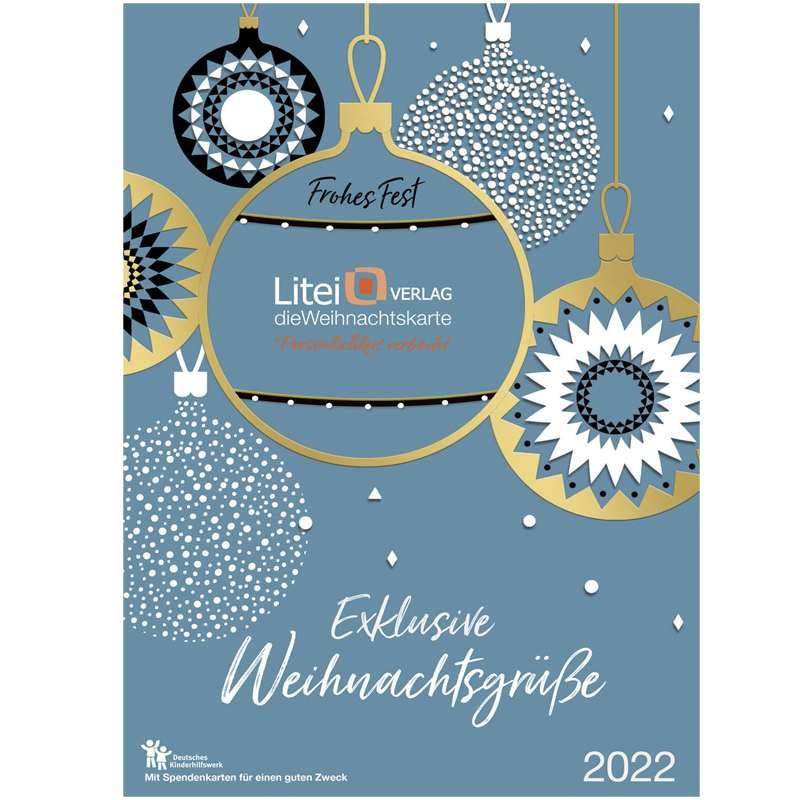 Infomappe mit Originalmuster  von Weihnachtskarten, Weihnachtsbriefe, Kuverts & Katalog