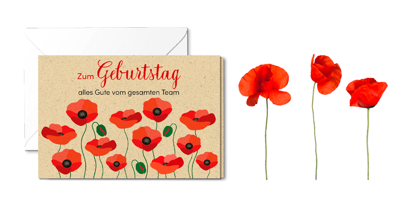 Geburtstagskarten für Firmenkunden