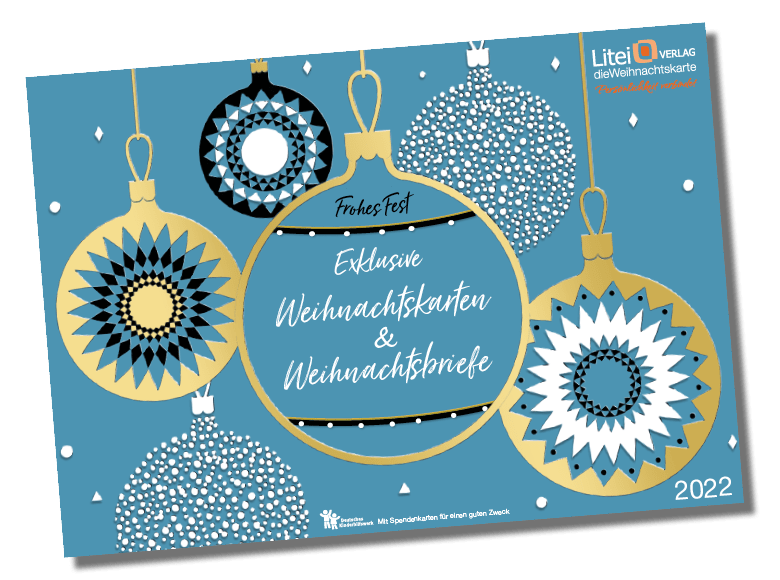 Katalog Weihnachtskarten und Weihnachtsbriefe Katalog Titelbild des Litei Weihnachtskarten-Katalogs 2022