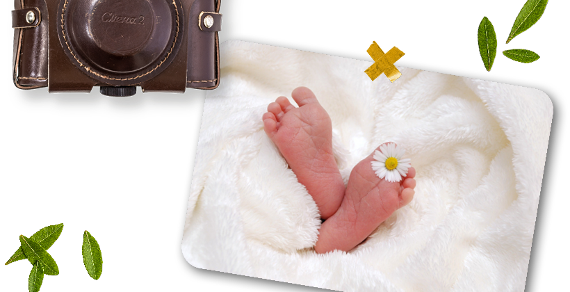 Foto von Babyfüßen