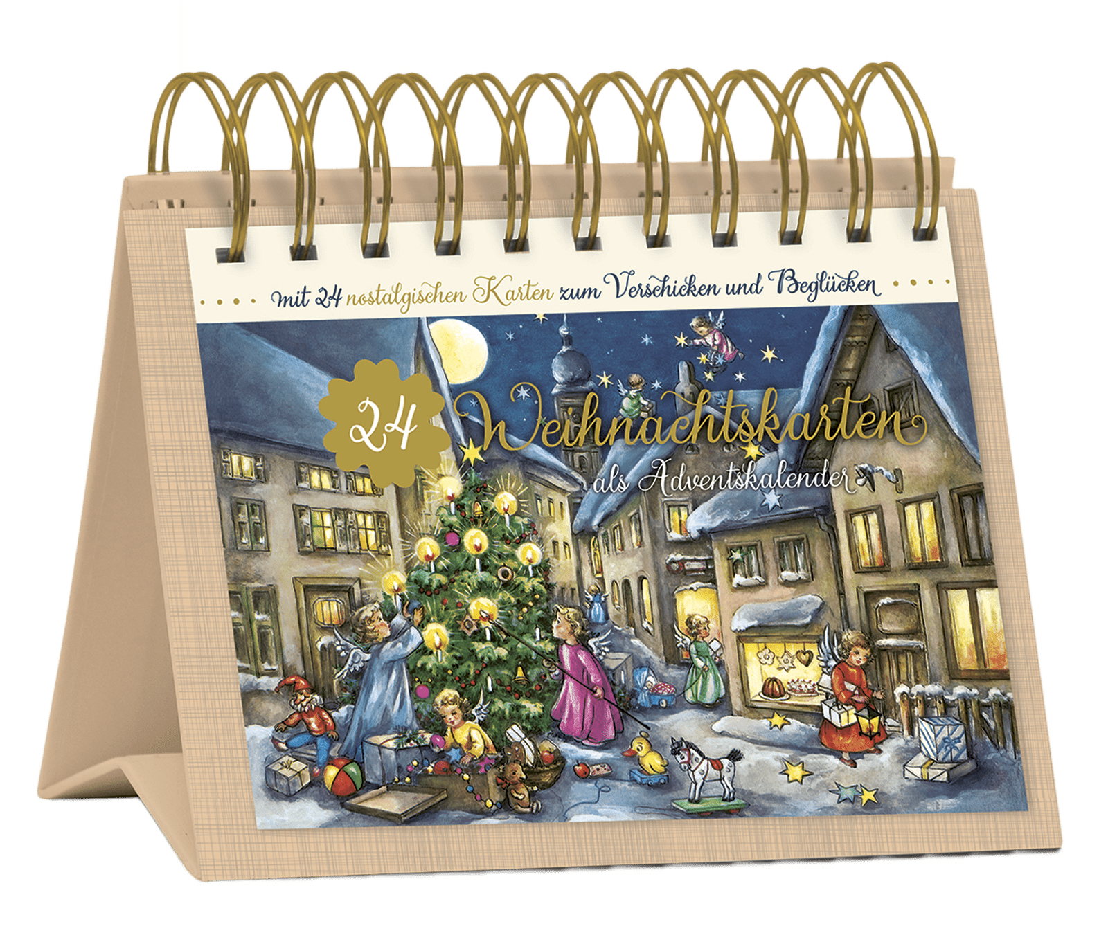 Tisch-Adventskalender "24 Nostalgische Weihnachtskarten", Art. 15573