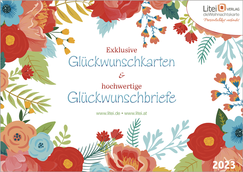 Titel des Glückwunschkarten-Katalogs Litei Verlag